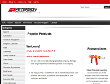 Tablet Screenshot of petersonpromotions.com